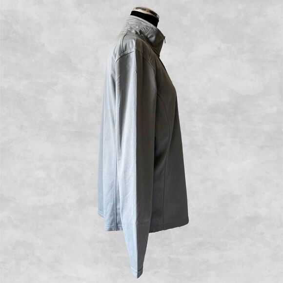 The North Face Women's Tech 1/4 Zip Lt Grey Fleece Top Large - Ducks Embroidery - Picture 4 of 9